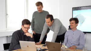 Das AR-Raumplanungsteam (vlnr.): Tobias Matter, Christoph Schneider, Dario Lanfranconi und Christian Schnellmann