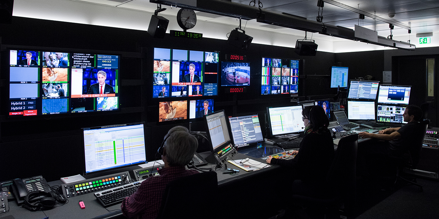 Regieraum im SRF-Studio Leutschenbach